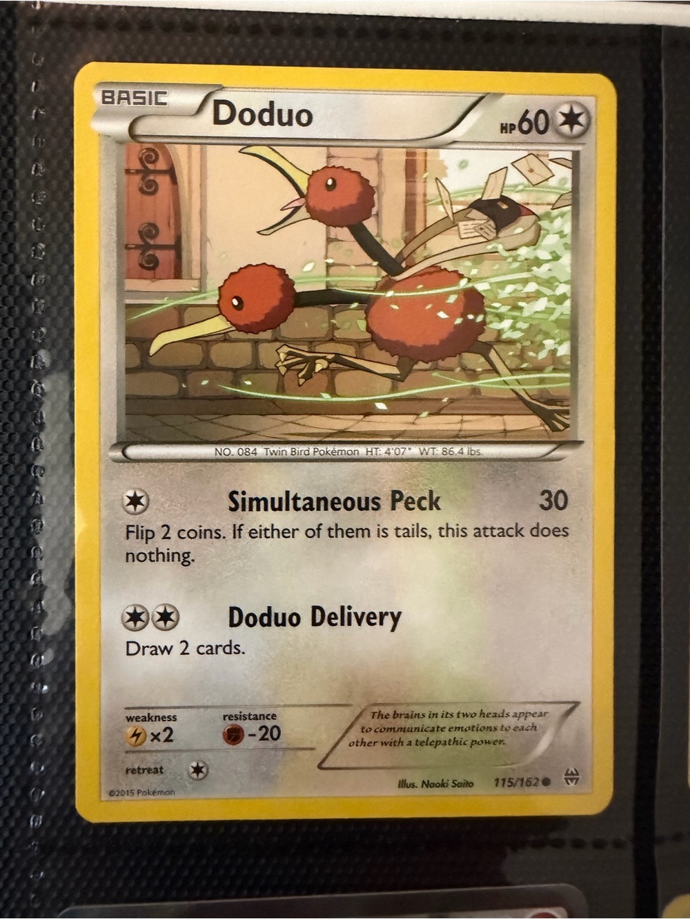 Doduo 115/162 Pokémon Card XY BREAKthrough 2015